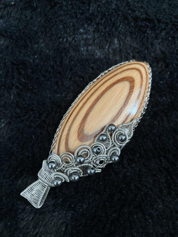Náhrdelník Květena buk-mahagon - Obrázek 3